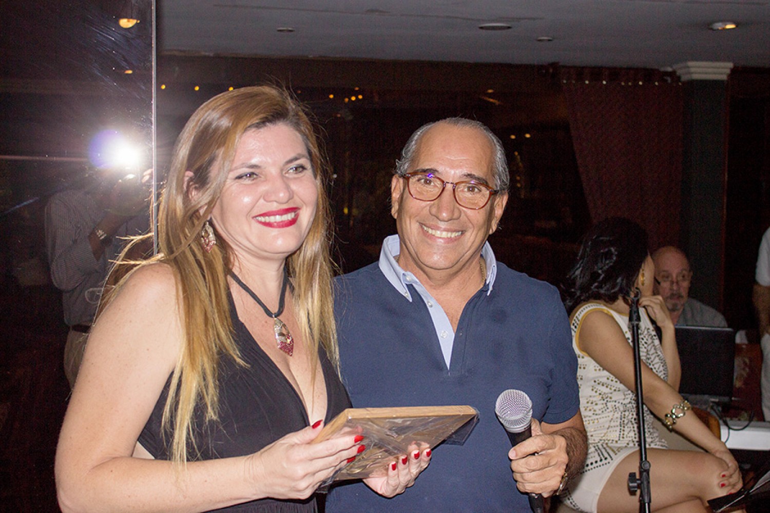 Mónica Campuzano, de Latam Airlines y Ricardo Felippo