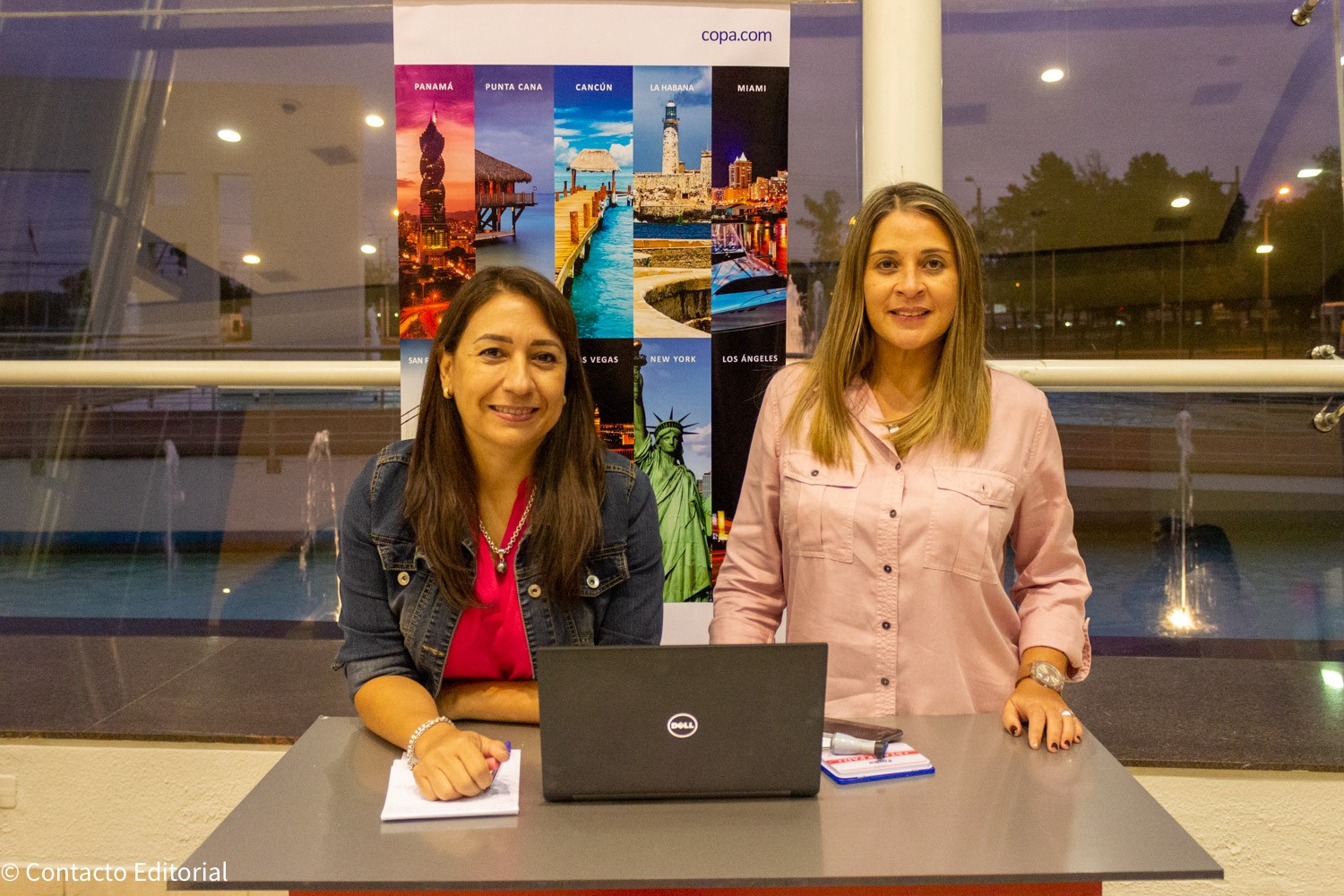 Rosa Gonzalez y Monica Zavan de Copa Airlines