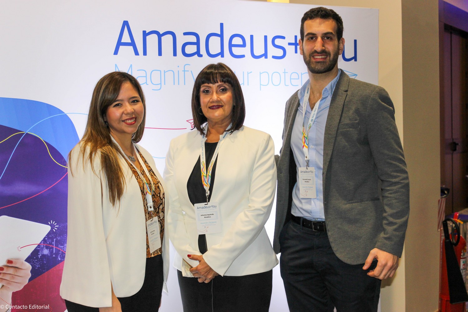 Carolina Pons, Johanna Izquierdo y Fernando Evazian