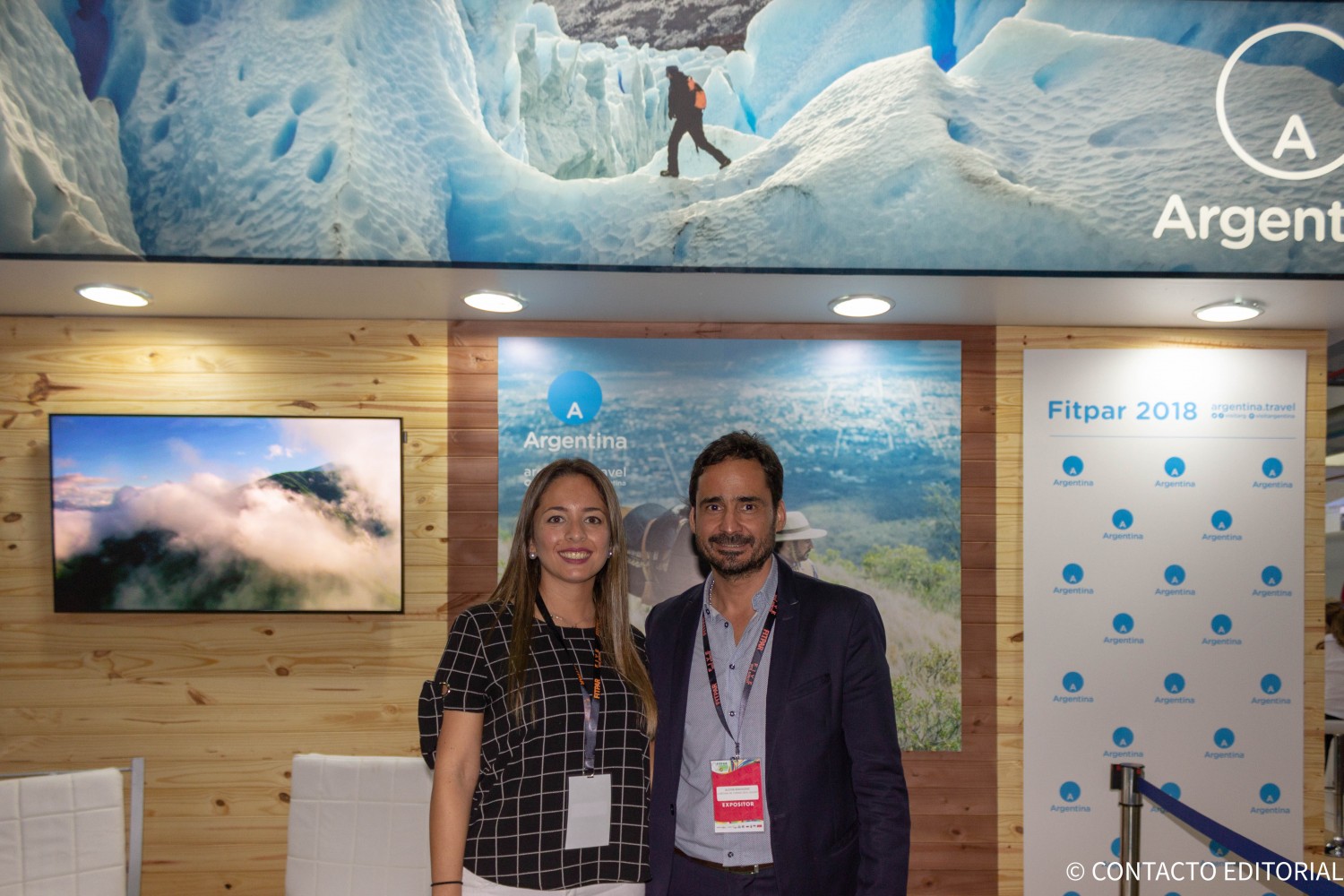 Romina Diaz y Alexis Simunovic, Secretario de Turismo de El Calafate