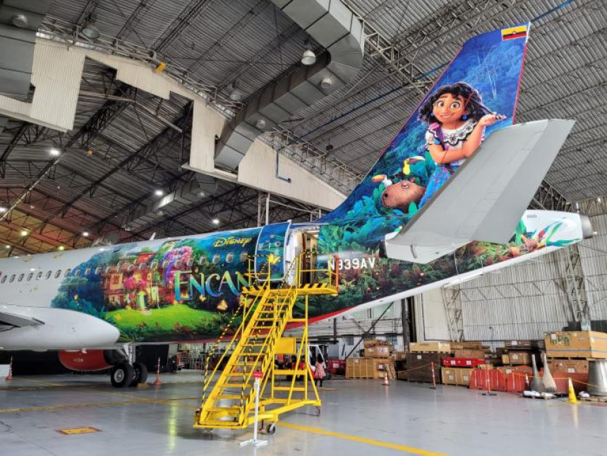 Avianca reveló su avión con diseño inspirado en la nueva película de Disney: Encanto