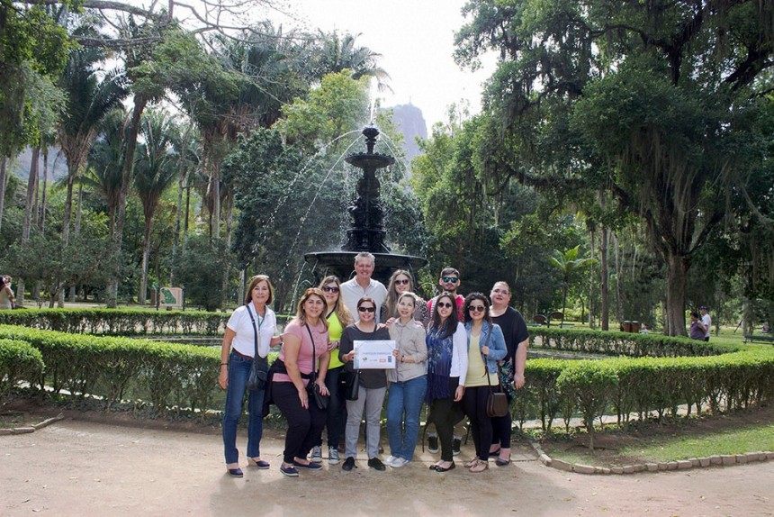 El grupo en el Jardín Botanico de Rio de Janeiro