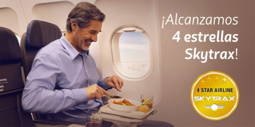 Skytrax califica a LATAM Airlines con cuatro estrellas 