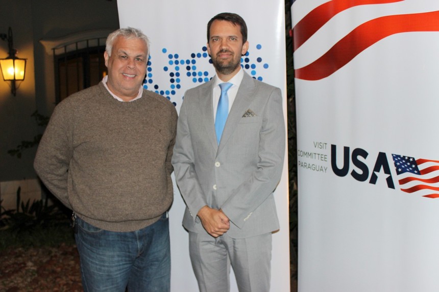 Alejandro Salza, presidente del Visit USA y Logan Wheeler