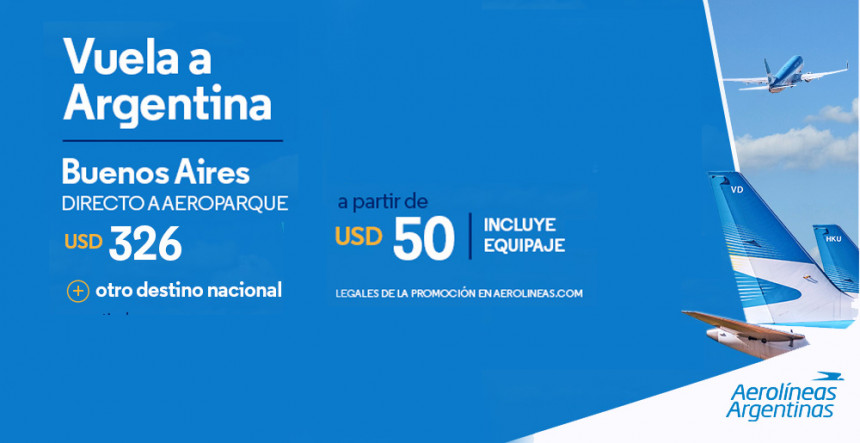 Vuela a Argentina, nueva promoción de Aerolíneas Argentinas