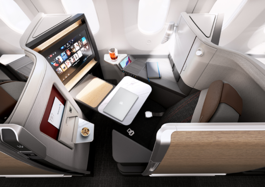 Nuevos asientos premium en los Airbus A321XLR y Boeing 787-9 de American Airlines en el 2024