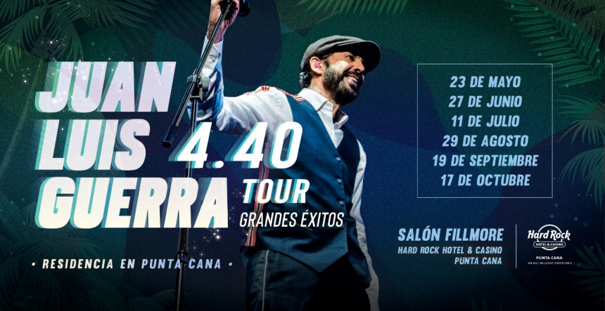 Juan Luis Guerra dará una serie de conciertos en el Hard Rock Hotel Punta Cana