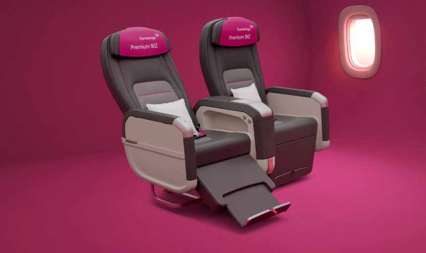Eurowings, low cost de Lufthansa, introducirá la clase business con el asiento Premium BIZ en sus vuelos 