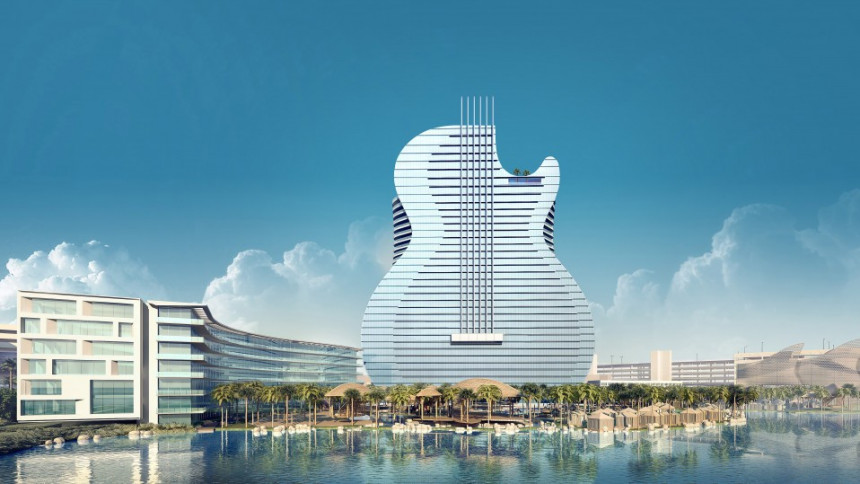 Hard Rock inauguró primer hotel con forma de guitarra