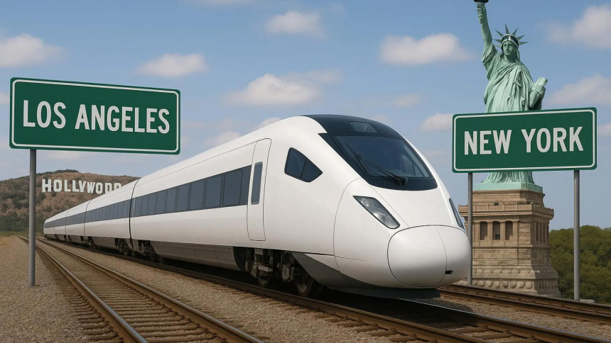 Proyectan unir Nueva York y Los Ángeles con un nuevo servicio ferroviario 