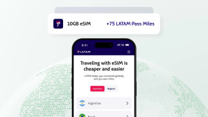 Con la nueva eSIM, LATAM ofrece mayor conectividad móvil en vuelos internacionales
