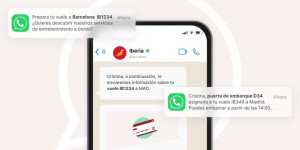 WhatsApp como canal disponible para check-in y otras funcionalidades en Iberia